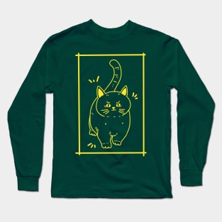 Yellow Brave Cat Long Sleeve T-Shirt